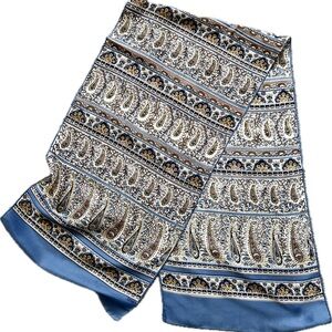 Vintage Echo Blue Paisley Scarf